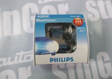 Лампочка Philips Blue Vision 4000k H4 (2 шт.)