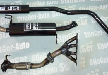 Комплект паук 4-1 +резонатор+глушитель Kia-Rio III до 2013г. 'StinGer' штатная установка