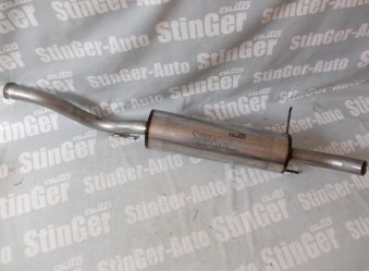 Глушитель прямоточный спортивный 'StinGer' ВАЗ 2113-14 нержавейка с лазерной гравировкой без насадки.