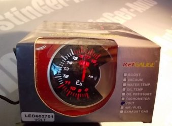 Вольтметр черный Ketgauge Led 602701