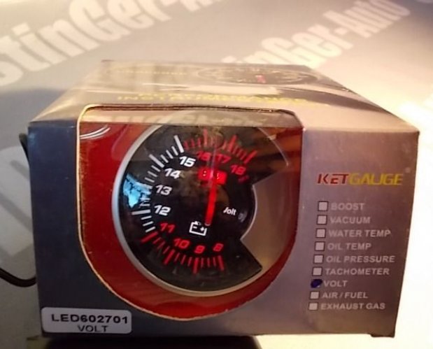 Вольтметр черный Ketgauge Led 602701