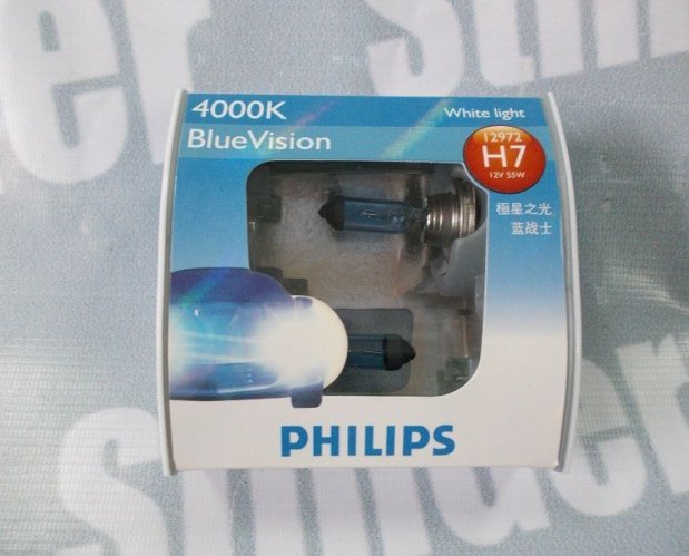 Лампочка Philips Blue Vision 4000k H7 (2 шт.)