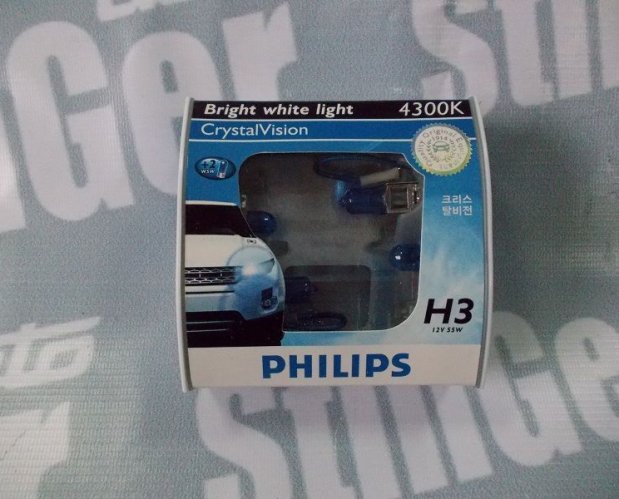 Лампочка Philips Crystal Vision 4300k H3 (2 шт.)