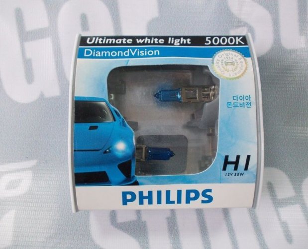 Лампочка Philips Diamond Vision 5000k H1 (2 шт.)