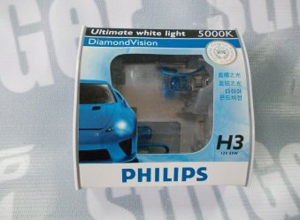 Лампочка Philips Diamond Vision 5000k H3 (2 шт.)