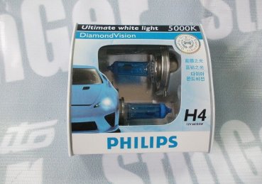 Лампочка Philips Diamond Vision 5000k H4 (2 шт.)