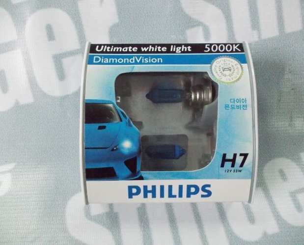 Лампочка Philips Diamond Vision 5000k H7 (2 шт.)